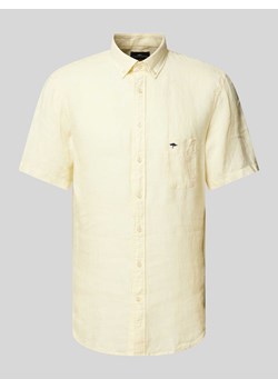 Koszula casualowa z lnu z kołnierzykiem typu button down model ‘Summer’ ze sklepu Peek&Cloppenburg  w kategorii Koszule męskie - zdjęcie 173638624