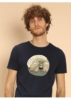 WOOOP Koszulka &quot;Yoda Layheehoo&quot; w kolorze granatowym ze sklepu Limango Polska w kategorii T-shirty męskie - zdjęcie 173638753