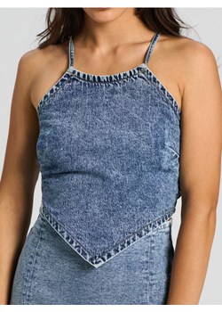 Sinsay - Jeansowy top - niebieski ze sklepu Sinsay w kategorii Bluzki damskie - zdjęcie 173640693
