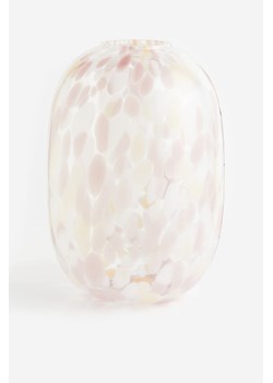H & M - Duży wazon szklany we wzory - Różowy ze sklepu H&M w kategorii Wazony - zdjęcie 173641850