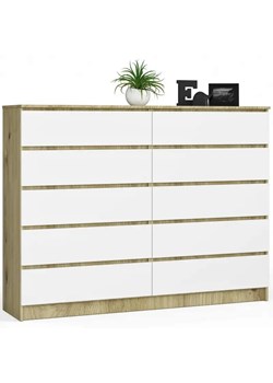 Komoda do biura z szufladami dąb artisan + biały - Entira 3X ze sklepu Edinos.pl w kategorii Komody - zdjęcie 173642983