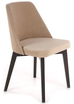 Beżowe kubełkowe tapicerowane krzesło - Puvo 3X ze sklepu Edinos.pl w kategorii Krzesła - zdjęcie 173643144