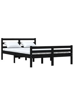 Czarne łóżko z litego drewna sosny 120x200 - Aviles 4X ze sklepu Edinos.pl w kategorii Łóżka i materace - zdjęcie 173643181