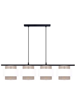 Beżowa podłużna lampa nad stół z 4 abażurami - A521 C8-P25 ze sklepu Edinos.pl w kategorii Oświetlenie - zdjęcie 173643453