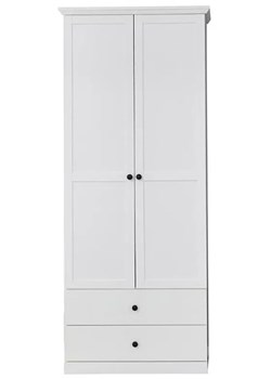 Skandynawska biała szafa z drążkiem - Esperox 7X ze sklepu Edinos.pl w kategorii Szafy - zdjęcie 173643513