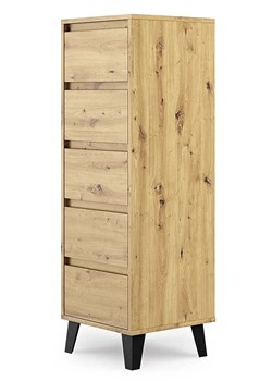 Wysoka nowoczesna komoda z szufladami dąb artisan - Bilgo 6X ze sklepu Edinos.pl w kategorii Komody - zdjęcie 173643574