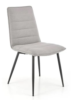 Szare tapicerowane krzesło pikowane - Zifo ze sklepu Edinos.pl w kategorii Krzesła - zdjęcie 173643651
