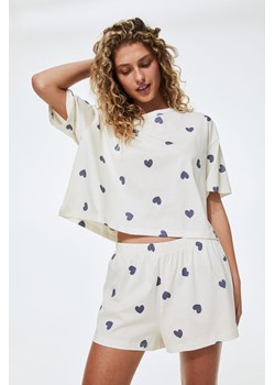 H & M - Piżama z T-shirtem i szortami - Biały ze sklepu H&M w kategorii Piżamy damskie - zdjęcie 173647294