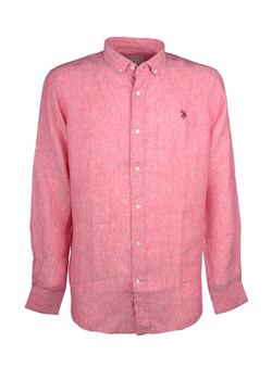 U.S. Polo Assn. Lniana koszula - Regular fit - w kolorze jasnoróżowym ze sklepu Limango Polska w kategorii Koszule męskie - zdjęcie 173648102