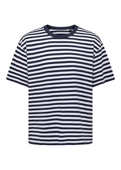 ONLY &amp; SONS Koszulka w kolorze granatowo-białym ze sklepu Limango Polska w kategorii T-shirty męskie - zdjęcie 173649490