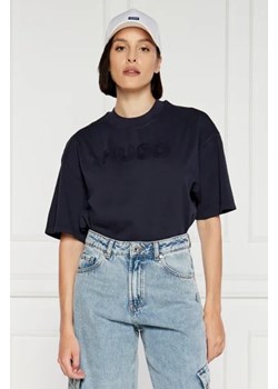 HUGO T-shirt Drisela | Oversize fit ze sklepu Gomez Fashion Store w kategorii Bluzki damskie - zdjęcie 173650313