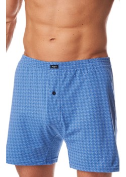 Key luźne męskie szorty niebieskie, Kolor niebieski-wzór, Rozmiar 3XL, Key ze sklepu Intymna w kategorii Majtki męskie - zdjęcie 173650552