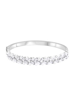 Bransoletka srebrna z perłami i cyrkoniami - Pearls of Sky ze sklepu YES.pl w kategorii Bransoletki - zdjęcie 173651234