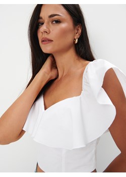 Mohito - Bawełniana bluzka - biały ze sklepu Mohito w kategorii Bluzki damskie - zdjęcie 173651463