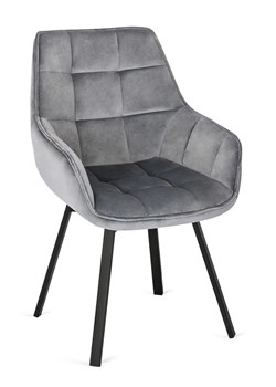Szare obrotowe krzesło z podłokietnikami - Lado 3X ze sklepu Edinos.pl w kategorii Krzesła - zdjęcie 173652371