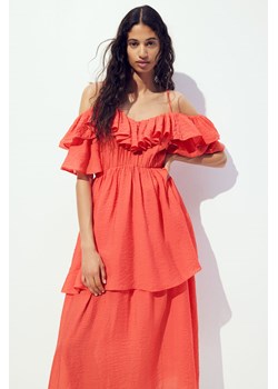 H & M - Sukienka cold shoulder - Pomarańczowy ze sklepu H&M w kategorii Sukienki - zdjęcie 173653214