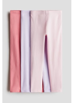 H & M - Dżersejowe legginsy 3-pak - Różowy ze sklepu H&M w kategorii Spodnie dziewczęce - zdjęcie 173653222