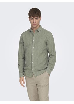 ONLY &amp; SONS Koszula - Slim fit - w kolorze ciemnozielonym ze sklepu Limango Polska w kategorii Koszule męskie - zdjęcie 173653304