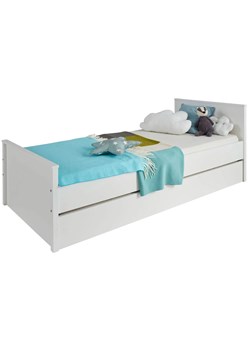Białe podwójne łóżko z materacem - Jasaro 8X ze sklepu Edinos.pl w kategorii Łóżka i materace - zdjęcie 173655801