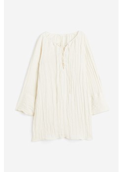H & M - Crinkled tunic dress - Biały ze sklepu H&M w kategorii Sukienki - zdjęcie 173656710