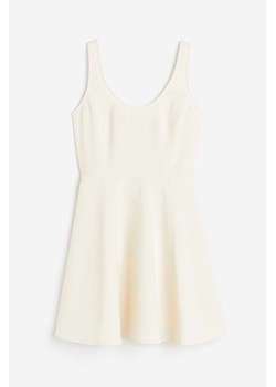 H & M - Sukienka mini z rozszerzanym dołem - Beżowy ze sklepu H&M w kategorii Sukienki - zdjęcie 173656742