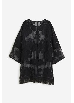 H & M - Plażowa sukienka o wyglądzie szydełkowej robótki - Czarny ze sklepu H&M w kategorii Odzież plażowa - zdjęcie 173656823