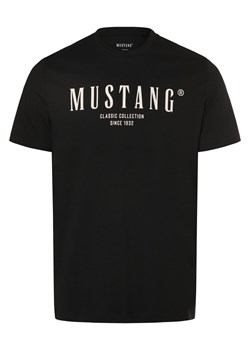 Mustang Koszulka męska - Styl Austin Mężczyźni Bawełna czarny nadruk ze sklepu vangraaf w kategorii T-shirty męskie - zdjęcie 173657714