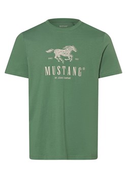 Mustang Koszulka męska - Styl Austin Mężczyźni Bawełna zielony nadruk ze sklepu vangraaf w kategorii T-shirty męskie - zdjęcie 173657720