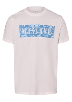 Mustang Koszulka męska - Styl Austin Mężczyźni Bawełna biały nadruk ze sklepu vangraaf w kategorii T-shirty męskie - zdjęcie 173657721