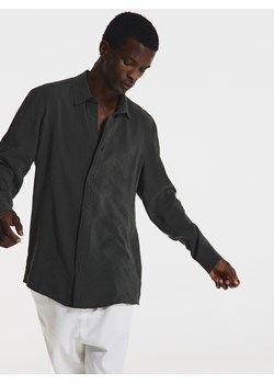 Reserved - Koszula regular fit z modalu - ciemnozielony ze sklepu Reserved w kategorii Koszule męskie - zdjęcie 173658353