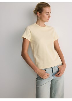 Reserved - T-shirt HEAVY COTTON - jasnożółty ze sklepu Reserved w kategorii Bluzki damskie - zdjęcie 173658684