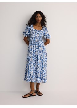 Reserved - Sukienka midi - niebieski ze sklepu Reserved w kategorii Sukienki - zdjęcie 173659141