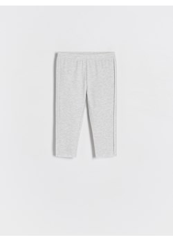 Reserved - Bawełniane legginsy - jasnoszary ze sklepu Reserved w kategorii Spodnie dziewczęce - zdjęcie 173659574