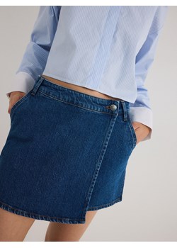 Reserved - Jeansowe spódnico-szorty - granatowy ze sklepu Reserved w kategorii Spódnice - zdjęcie 173659590