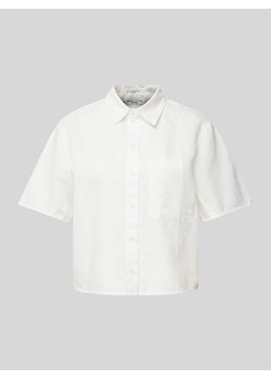 Bluzka koszulowa krótka z  kieszenią na piersi ze sklepu Peek&Cloppenburg  w kategorii Koszule damskie - zdjęcie 173660240