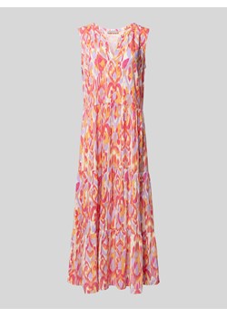 Długa sukienka z wiskozy z efektem stopniowania ze sklepu Peek&Cloppenburg  w kategorii Sukienki - zdjęcie 173660581