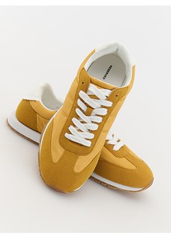 Reserved - Sneakersy z łączonych materiałów - jasnożółty ze sklepu Reserved w kategorii Trampki damskie - zdjęcie 173661182