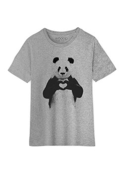 WOOOP Koszulka &quot;Love panda&quot; w kolorze szarym ze sklepu Limango Polska w kategorii T-shirty chłopięce - zdjęcie 173662301