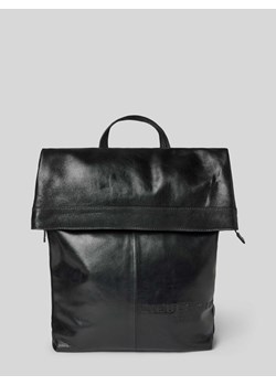 Plecak skórzany z wytłoczonym logo model ‘Elivra’ ze sklepu Peek&Cloppenburg  w kategorii Plecaki - zdjęcie 173665124