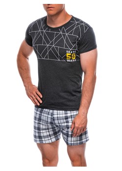 Piżama męska 488U - grafitowa ze sklepu Edoti w kategorii Piżamy męskie - zdjęcie 173665772
