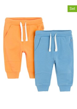 COOL CLUB Spodnie dresowe (2 pary) w kolorze niebiesko-pomarańczowym ze sklepu Limango Polska w kategorii Odzież dla niemowląt - zdjęcie 173666870