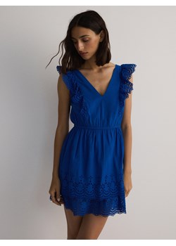 Reserved - Sukienka z ażurowymi wstawkami - niebieski ze sklepu Reserved w kategorii Sukienki - zdjęcie 173668173