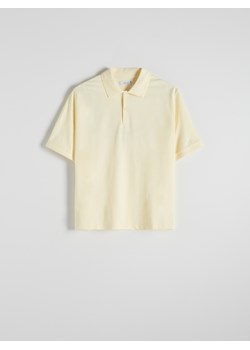 Reserved - Koszulka polo oversize - jasnożółty ze sklepu Reserved w kategorii T-shirty męskie - zdjęcie 173668194