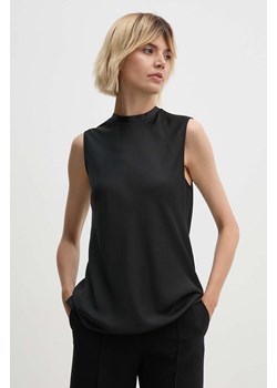 Calvin Klein bluzka damska kolor czarny gładka K20K207289 ze sklepu ANSWEAR.com w kategorii Bluzki damskie - zdjęcie 173668860