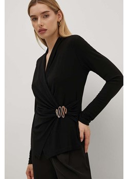 Joseph Ribkoff bluzka damska kolor czarny z aplikacją 243152 ze sklepu ANSWEAR.com w kategorii Bluzki damskie - zdjęcie 173668892