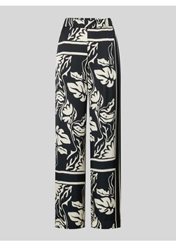 Spodnie materiałowe z szeroką nogawką i elastycznym pasem ze sklepu Peek&Cloppenburg  w kategorii Spodnie damskie - zdjęcie 173671952