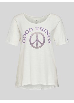 T-shirt z nadrukiem z napisem model ‘Charlina’ ze sklepu Peek&Cloppenburg  w kategorii Bluzki damskie - zdjęcie 173672072