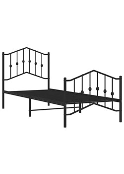 Czarne metalowe łóżko industrialne 90x200 cm - Emelsa ze sklepu Edinos.pl w kategorii Łóżka i materace - zdjęcie 173672461