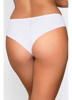 Fiori stringi damskie brazyliany z haftem, Kolor biało-różowy, Rozmiar S, PariPari Lingerie ze sklepu Intymna w kategorii Majtki damskie - zdjęcie 173674024