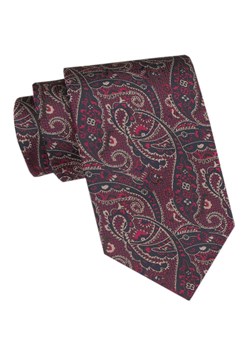 Klasyczny Krawat Męski CHATTIER - Bordo, Orientalny Wzór KRCH1371 ze sklepu JegoSzafa.pl w kategorii Krawaty - zdjęcie 173674820